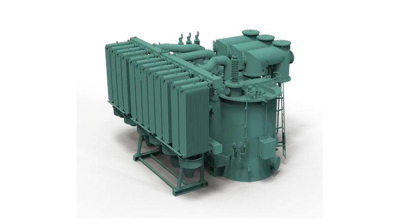Rendu 3D d'un transformateur de puissance &agrave; isolation gazeuse Sieyuan.