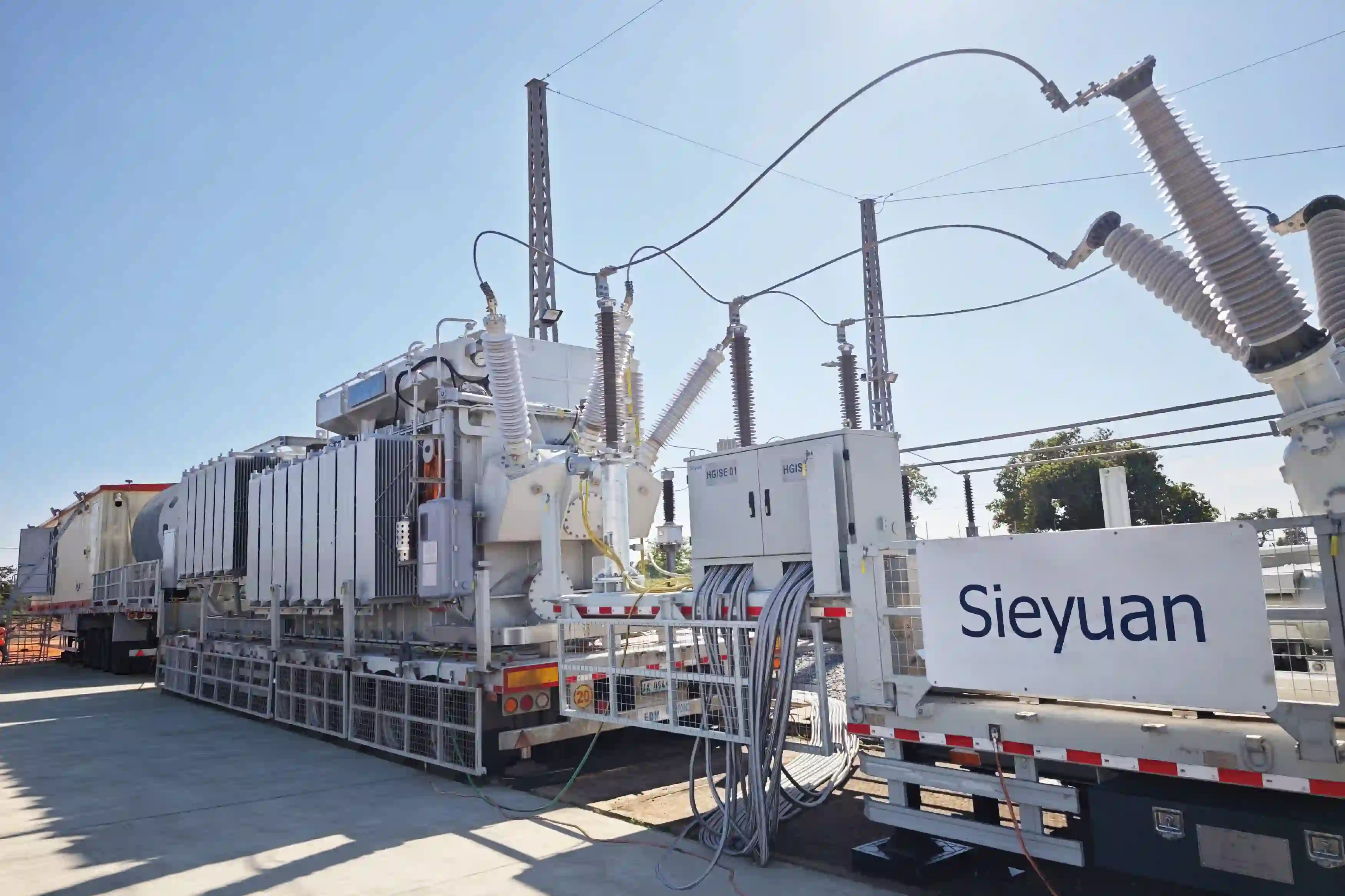 Poste mobile 145 kV sur remorque de Sieyuan d&eacute;ploy&eacute; au Mozambique