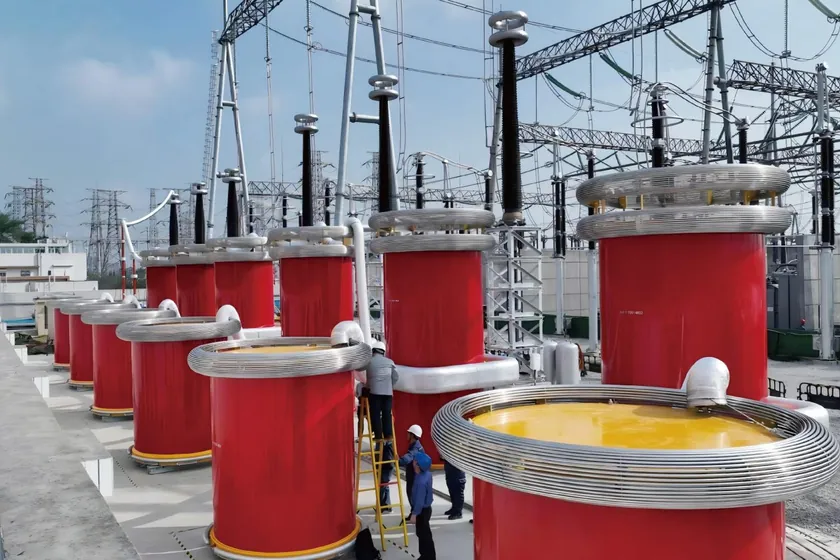 Système d'essai à résonance HT CA de Sieyuan déployé pour les essais de tenue en tension de câbles 500 kV